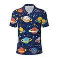 thumbnail image 2 of Daiia Planets and Stars Pattern Men’s Polo Shirts,Solid Deck Shirt,Classic Fit, Breathable Cotton Polo for Casual and Sport Wear-3X-Large, 2 of 7