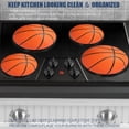 thumbnail image 5 of Electric Stove Burner Covers,4 Pcs Round Gas Burner Cover,8 and 10 Inch,orange basketball with black lines, 5 of 7
