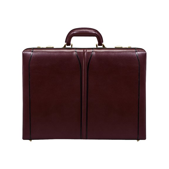 McKleinUSA Lawson V Series Leather Locking Attache Burgundy (80456)