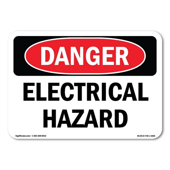 OSHA Danger Sign - Electrical Hazard | Decal | Protect Your Business, Construction Site, Warehouse & Shop Area |  Made in The USA