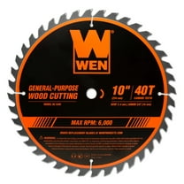 WEN 10-Inch 40-Tooth Carbide-Tipped Professional Woodworking Saw Blade for Miter Saws and Table Saws, BL1040