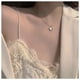 thumbnail image 5 of Clavicle necklace clavicle chain simple necklace mom necklace Heart Pendant Necklace Opal Heart Shape Clavicle Necklace Adjustable Length Alloy Pendant Necklace for All Neck Sizes ANGGREK Otros, 5 of 8