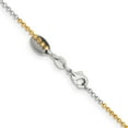thumbnail image 3 of Brass Ball Beaded Chain Styles Necklace Chisel Two-tone 1.5 mm 18 inch, 3 of 4