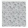 thumbnail image 3 of Ambesonne Grey Shower Curtain, Waterdrops Monochrome, 69"Wx70"L, Grey, 3 of 5
