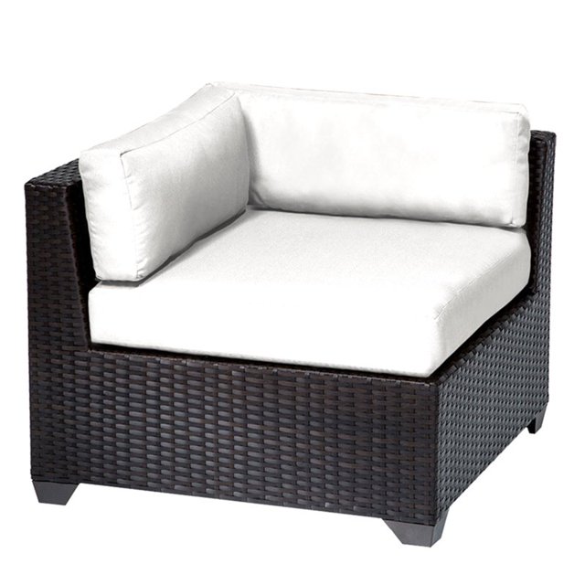 Belle Chaise de Patio d'Angle en Blanc