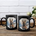 thumbnail image 3 of Hello Winter Belgian Malinois Welcome Snowy Night Watercolor Vintage Mug Sheepdog Dog Lover Gifts Coffee Tea Cup - 01011, 3 of 4