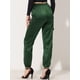 thumbnail image 4 of Pantalones cargo de satén sedoso Allegra K tiro alto elástico con cordón mujer Verde oscuro S, 4 of 6