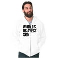 thumbnail image 5 of Worlds Okayest Son Funny Children Zip Hoodie Sweatshirt Men Brisco Brands M, 5 of 5