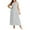 White, variant on Plus Size High Waist Dresses for Curvy Women Party Casual Smocked Maxi Dresses Summer Sleeveless Ladies Long Dresses Pink, 3XL