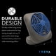 thumbnail image 4 of Ventilador a batería O2COOL Treva de 5 pulgadas, 2 velocidades, azul oscuro, 4 of 7
