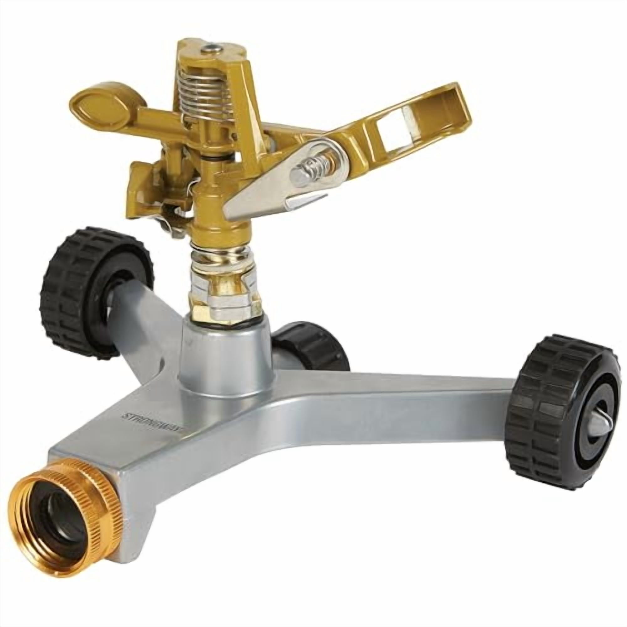 Strongway Metal Impact Sprinkler on Wheeled Base, 85ft. Dia. Coverage, 3/4in. Connection