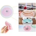 thumbnail image 2 of Tapones de drenaje de silicona universales, paquete de 5, con filtro multifuncional, diseño de presión UFO para pisos, lavabos y bañeras, 2 of 5
