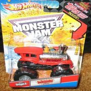 2012 HOT WHEELS MONSTER JAM TOPPS TRADED CARD INSIDE DERAILED MONSTER TRUCK