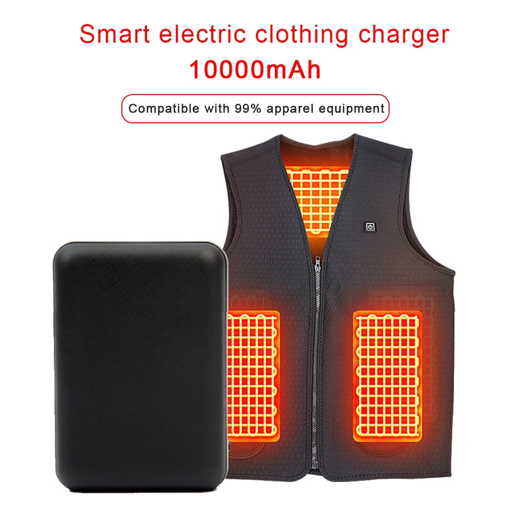SQLEA 5V 2.1A 10000mAh Power Bank Dual USB Power Bank Charger for Heated Jacket Heated Vest and Heated Pants