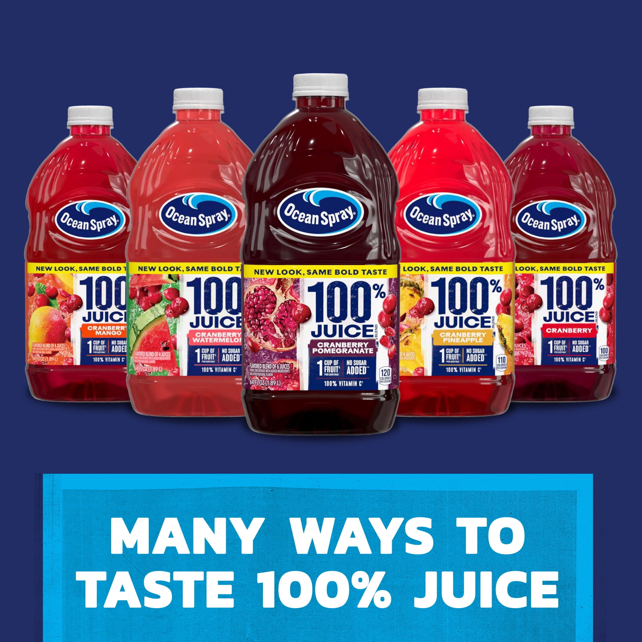 (8 pack) Ocean Spray® 100% Ruby Red Grapefruit Juice, 100% Juice, 60 fl oz Bottle
