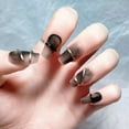 thumbnail image 5 of Press on nails fake Purely hand-made dark Gothic ink-stained smoke hand-painted art, 5 of 9