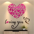 thumbnail image 1 of Wall Sticker Set for Home - DIY Heart Themed Room Wall Mural Removable Decal Art for Living Spaces, 1 of 1