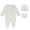 White, variant on ShomPort Newborn Boy Girl Clothes Warm Cotton Romper Long Sleeve Jumpsuits with Mittens Hats Sets 0-12 Months
