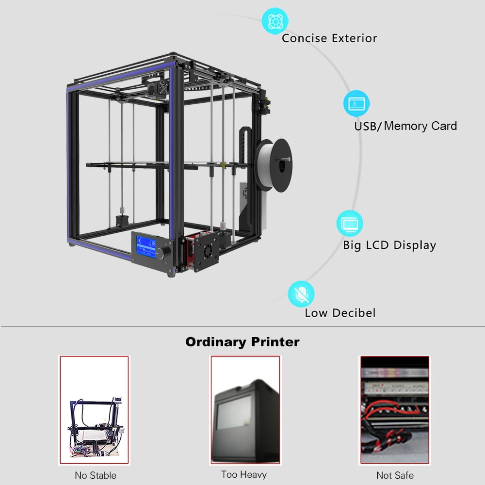 Tronxy X5s Diy 3d Printer Kits Dual Z Axis Large Print Size 330 400mm With Lcd12864 Screen Metal Frame High Precision