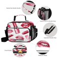 thumbnail image 4 of Lips Lunch Bag Cooler Bag Cooling Tote Portable Shoulder Strap Interior Pockets for Picnic Travel, 4 of 7