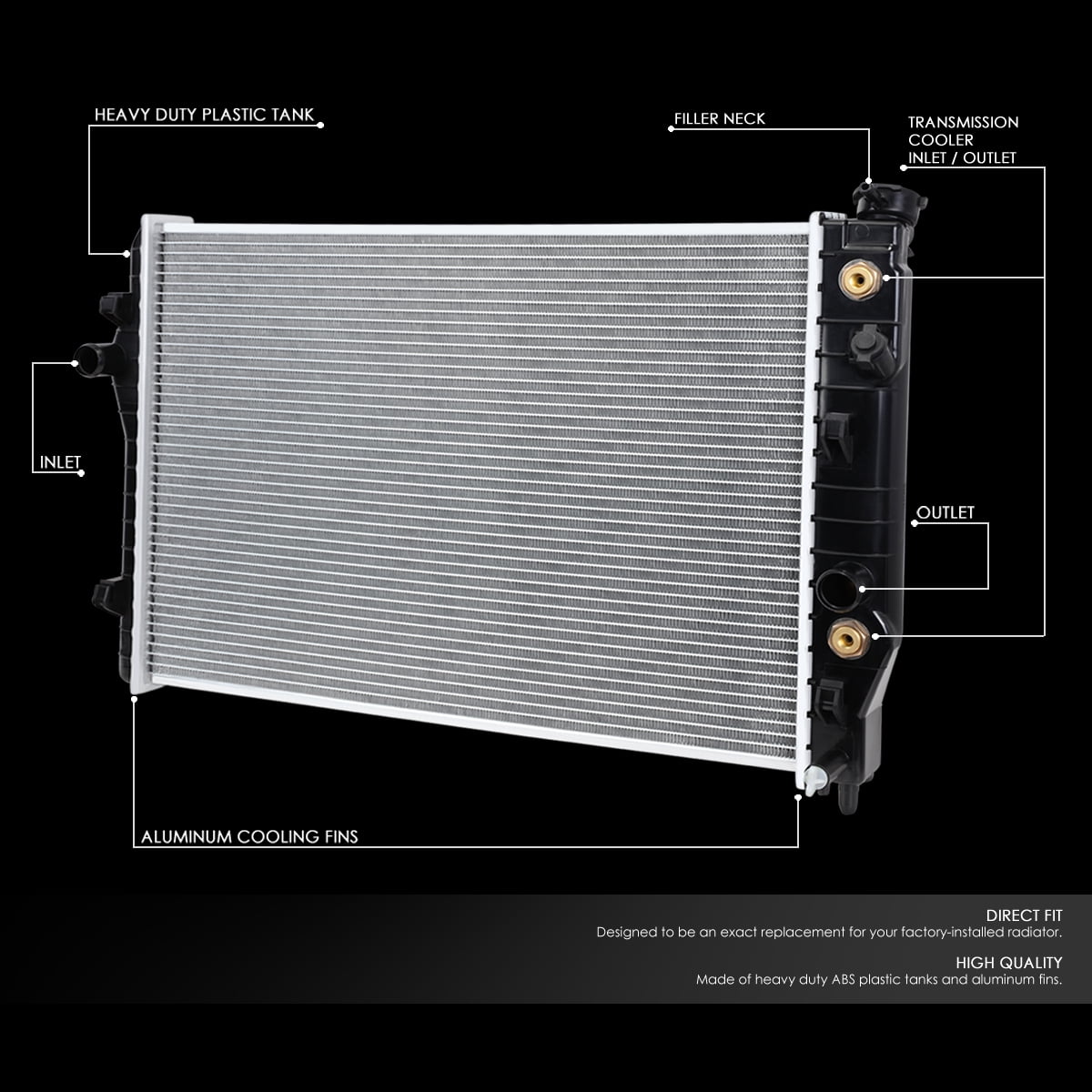 1485 New Radiator For Chevy Camaro Pontiac Firebird 1993-2002 3.4 3.8 V6