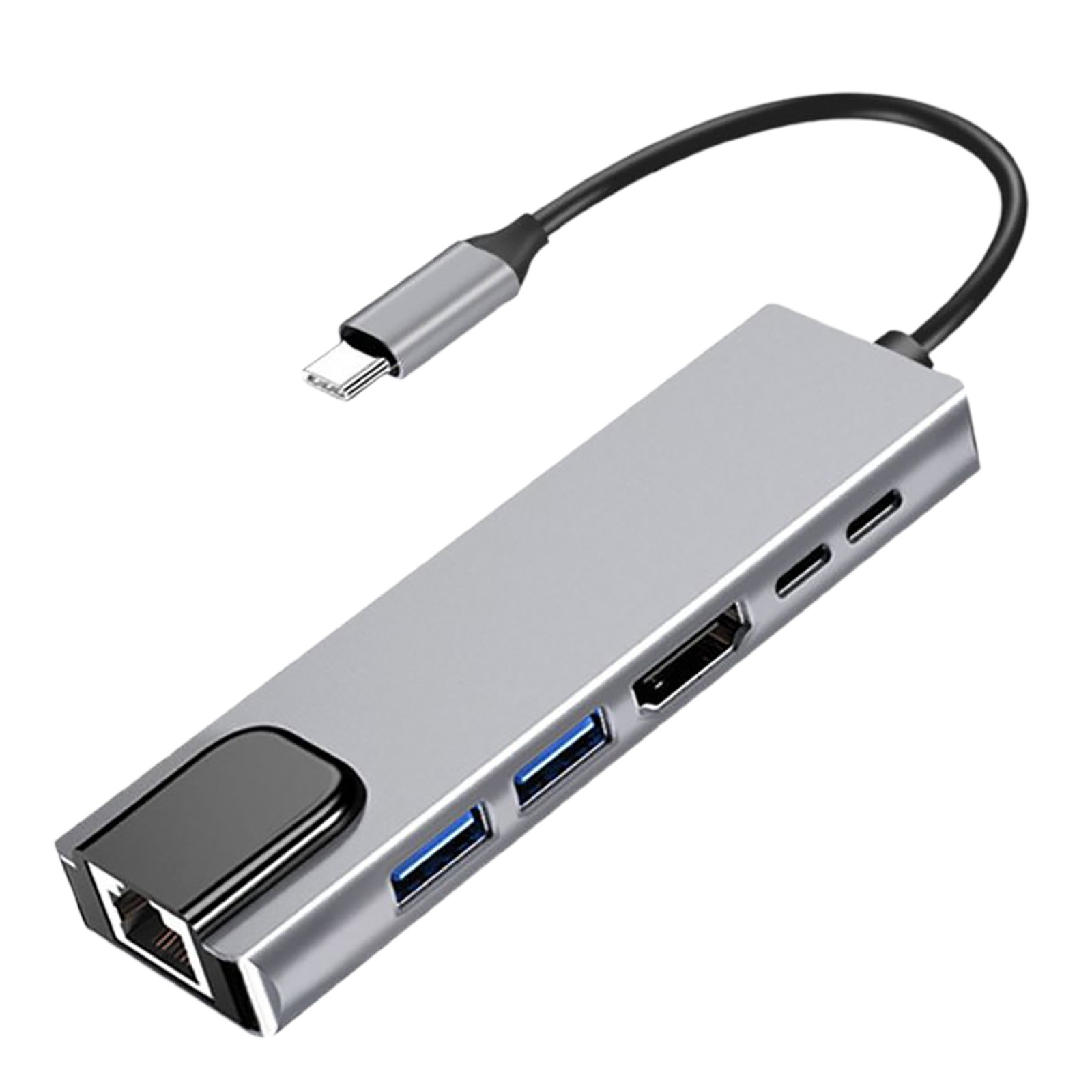 Adapter 6 in 1 USB C Hub Docking Station for Laptop - Expand Connectivity with Versatile USB C Multiport Adapter