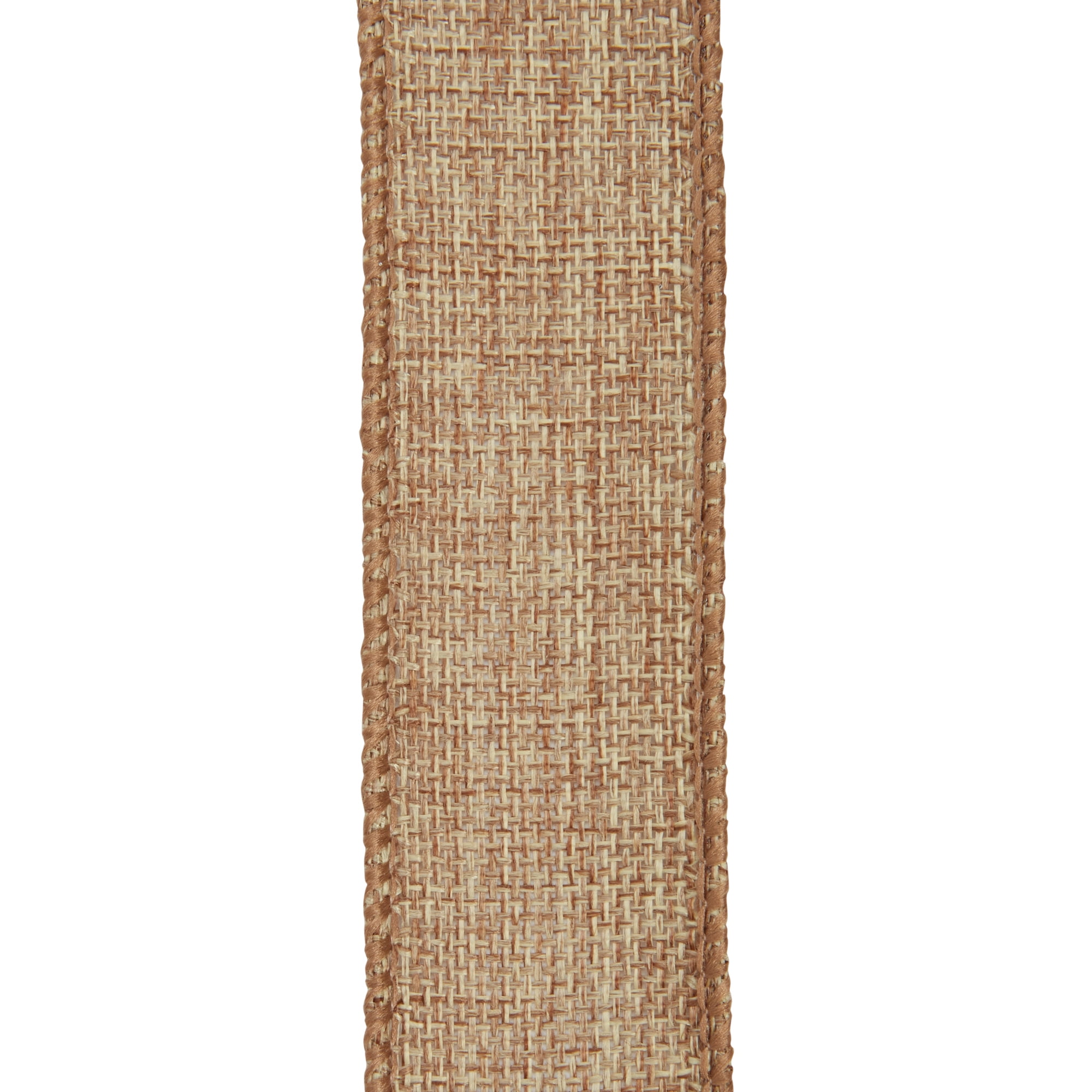 (3 pack) Offray Ribbon, Natural 1 1/2 inch Wired Linen-Look Ribbon, 12 feet