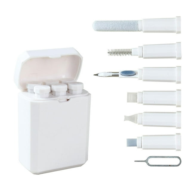 Kit de limpieza 7 en 1 para dispositivos electrónicos: cepillo para pantalla, portátil y teléfono. Incluye cepillo para teclado, auriculares y teclado