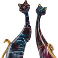 thumbnail image 2 of Adornos de animales para parejas, adornos de gatos de dibujos animados nórdicos, decoración moderna para porche de escritorio, 2 of 7