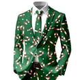 thumbnail image 6 of Funny Christmas Suits for Men 2 Piece One Button Xmas Color Block Jacket Blazer And Pant Set Slim Fit Winter Party Funny Men's Suits, 6 of 6