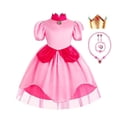 thumbnail image 1 of Disfraz de melocotón para niñas y niños, con accesorios, corona y pendientes, 1 of 3