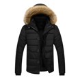 thumbnail image 1 of LNGOOR Men‘s Winter Coat Plus Size Warm Parka Jacket with Removable Hood on Clearance, 1 of 3