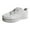 R-White, variant on Kcodviy Ladies Solid Color Leather Women Shoes Wide Width Casual Round Toe Lace Up Womens Shoes Casual High Top Platform Casual Shoes