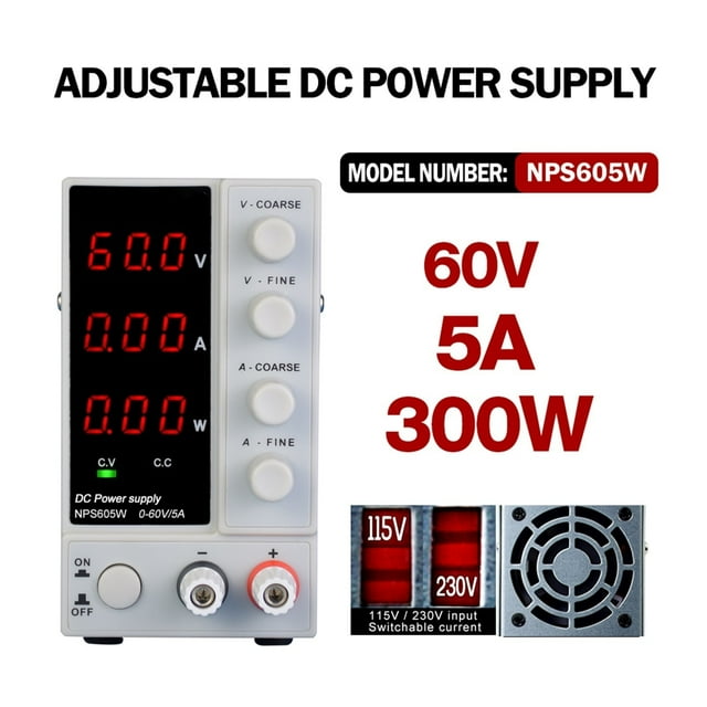Stabilized Dc Power Supply Adjustable 4 Digit Laboratory Bench Power Source 30v 10a 30v 60v 5a Ac Diy