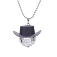 thumbnail image 1 of Huanledash Car Hanging Cowboy Hat Ball Shiny Mirror Effect Reflective Car Rear View Mirror Cowgirl Hat Mirror Disco Ball Ornament Auto Accessories, 1 of 1