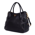 thumbnail image 2 of Pre-Owned Prada Black Cabas Crossbody Handbag Vitello Daino Leather, 2 of 10