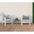 thumbnail image 4 of CozyHom 2 Pcs Outdoor Patio Furniture Sets Aluminum Sofa Armchair Indoor Patio Conversation Sofa Chair With Cushion, White, 4 of 8