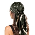 thumbnail image 2 of ZJXFGS Large Silk Scarf Satin Bandana Floral Bandanas for Women Satin Head Scarf Silk Bandana Solid Color Bandanas Colorful Bandanas Army Green One Size, 2 of 4
