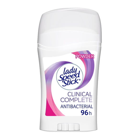 Desodorante Mujer Lady Speed Stick Clinical Complete Powder Antibacterial en Barra 45 g