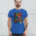 thumbnail image 3 of Tee Hunt Lovable Cat T-Shirt Dean Russo Colorful Felis Catus Men's Tee, Blue, 3X-Large, 3 of 5