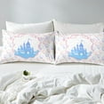 thumbnail image 3 of Erosebridal Castle Print Comforter Cover King, Dreamy Balloon Bedding King Size, Cartoon Theme Decor, Reversible（No Comforter）, 3 of 7