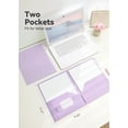 thumbnail image 2 of MetalM Plastic Folders with Pockets, 6 Pack Purple Folders for School, Unique 1/3 Cut Tabs with Colorful Labels, Letter Size, 2 of 12