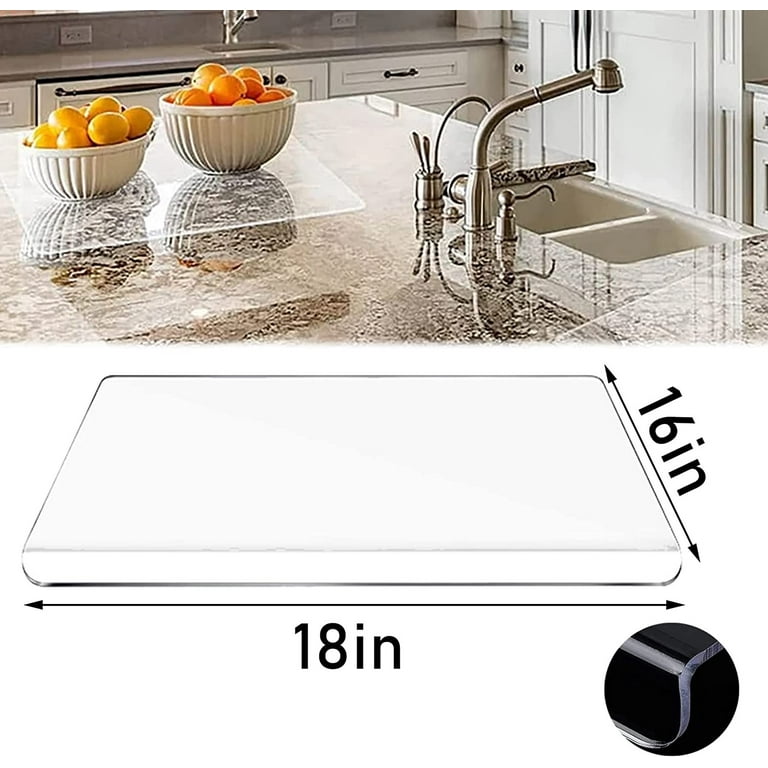 Kitchen Accessories Kitchen Countertop With Acrylic Cutting Board,  Countertop With Transparent Cutting Board With Edges, Countertop Protector,  Home An