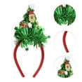 thumbnail image 2 of Unique Bargains Timeless Santa Claus Pattern Headband for Christmas 4.72" Green Red 1 Pc, 2 of 6
