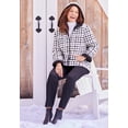 thumbnail image 3 of Catherines Women's Plus Size Petite Printed Fleece Coat With Sherpa Lining, 3 of 4