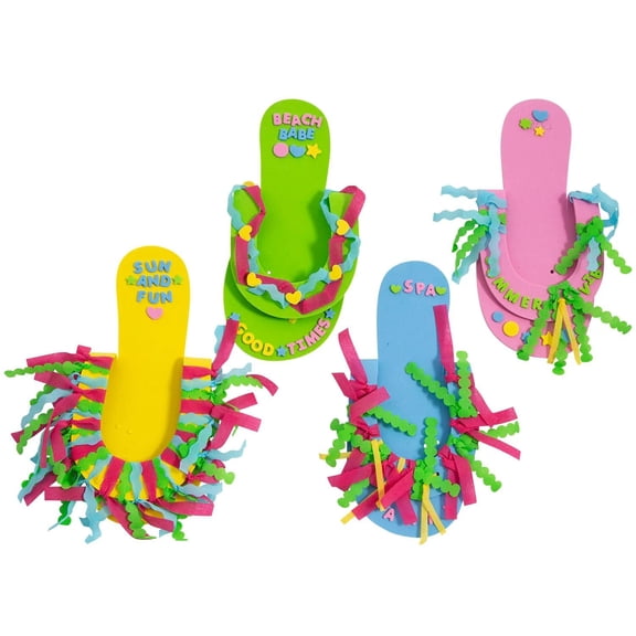 Colorful Flip-Flops Craft Kit - Makes 12