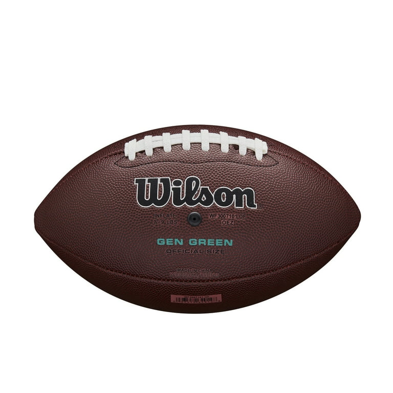 Wilson NFL Stride Gen Green Football - Brown, Official Size (Ages