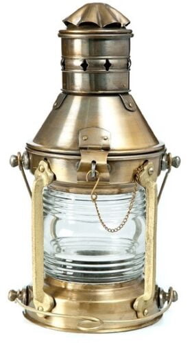 Vintage Brass Navy Ship Oil Lantern Oil Kerosene Burner Old Style Oil Lamp