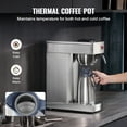 thumbnail image 3 of KFFKFF 12-Cup Industrial Coffee Brewer, Coffee Making Device with Insulated Jug for Temperature Retention, Stainless Steel Manual Coffee Maker for Eateries, Workplaces, Coffee Shops, 3 of 9