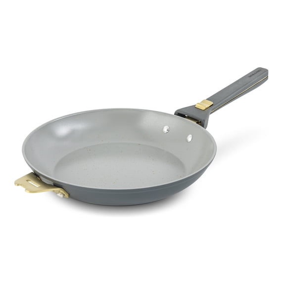 Thyme & Table 10-inch Ceramic Non-Stick Fry Pan with Detachable Handle, Gray